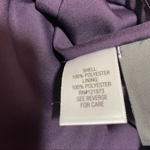 Simply Vera by Vera Wang Sleeveless Ruched Paint Grid Purple Dress - Picture 7 of 7